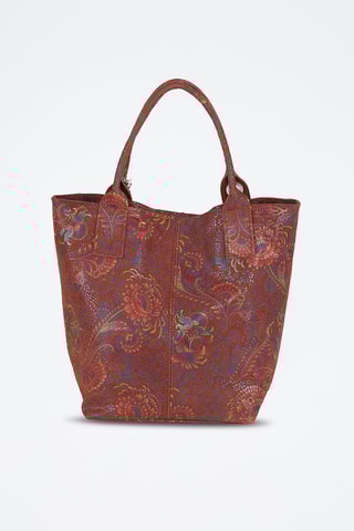 Leren Shopper Liberazione - Bruin