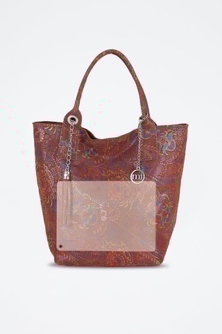 Leren Shopper Liberazione - Bruin