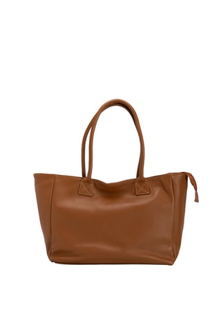 Cabas en cuir Zuara Cognac