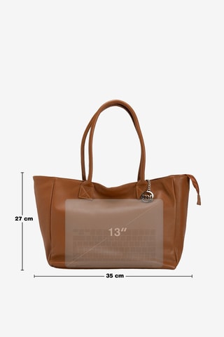 Cabas en cuir Zuara Cognac