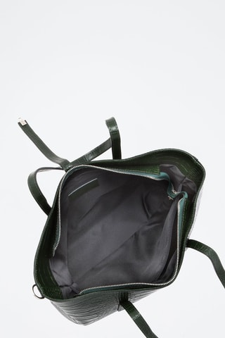 Cabas en cuir Valbrona Vert