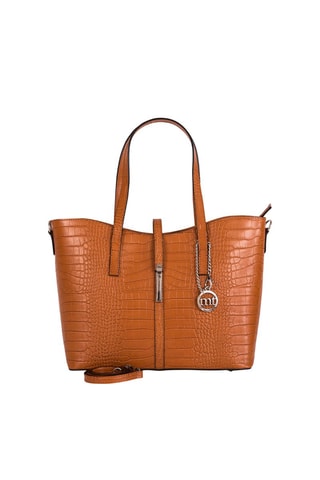 Cabas en cuir Valbrona - Camel 