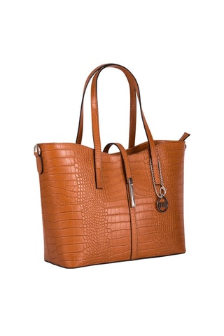 Cabas en cuir Valbrona - Camel 