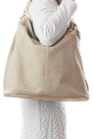 Cabas en cuir Niguarda - Beige