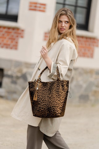 Cabas en cuir Barozzi - Doré