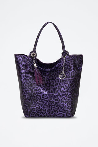 Cabas en cuir Barozzi - Violet