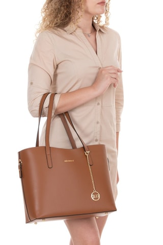 Cabas en cuir Gracchi - Marron