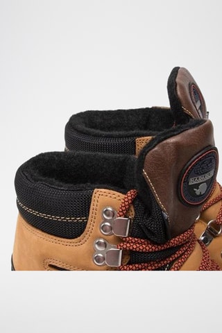 Boots fourrés en cuir Rock - Beige et noir - Napapijri