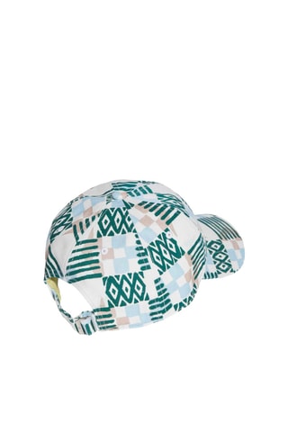 Casquette - Blanc et vert émeraude