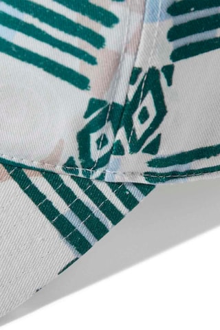Casquette - Blanc et vert émeraude