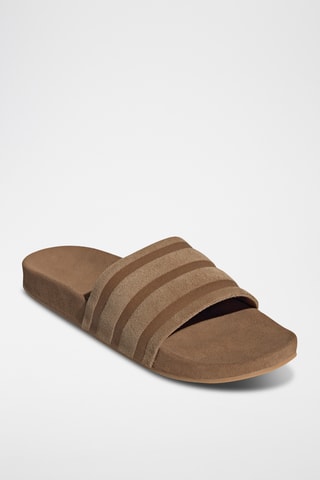 Claquette en nubuck Adilette - Marron