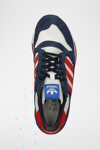Baskets en nubuck ZX 600 - Bleu marine et rouge