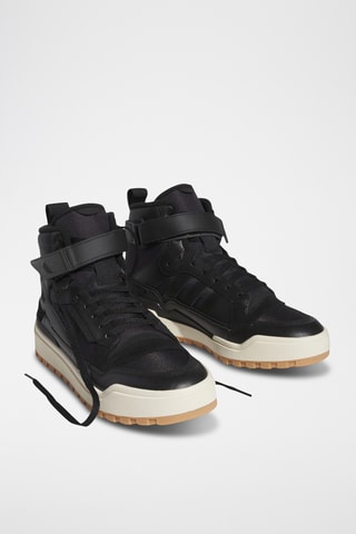 Chaussures montantes de basketball en cuir Forum - Noir