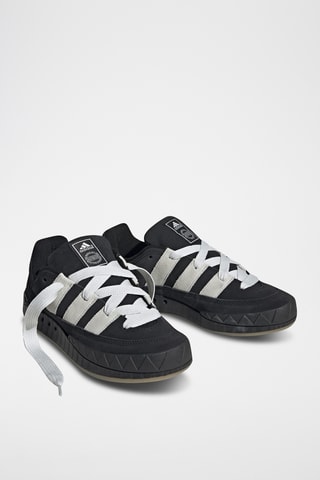 Chaussures de skateboard en nubuck Adimatic - Noir et gris clair