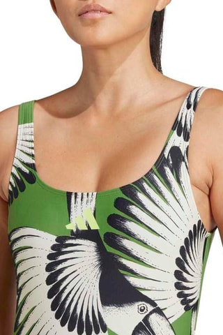 Maillot 1 pièce Adidas x FARM - Vert clair