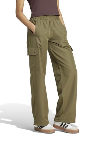 Cargobroek Hoge Taille Essentials - Olijfgroen