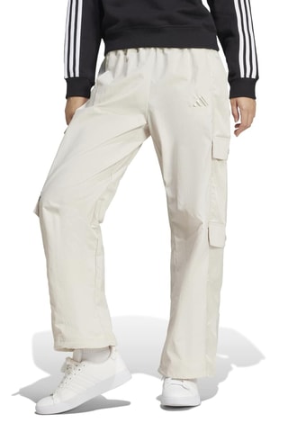 Pantalon cargo taille haute - Ecru