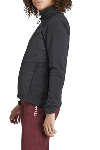 Veste de randonnée polaire de randonnée Midlayers - Noir