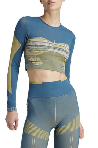 Crop top de yoga Stella McCartney - Bleu cobalt