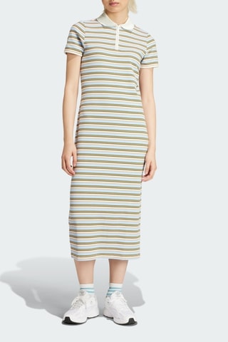 Robe polo '80s - Ciel et marron clair