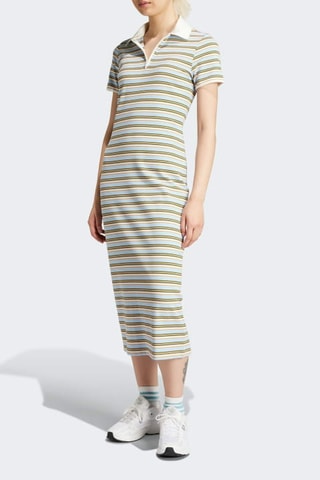 Robe polo '80s - Ciel et marron clair