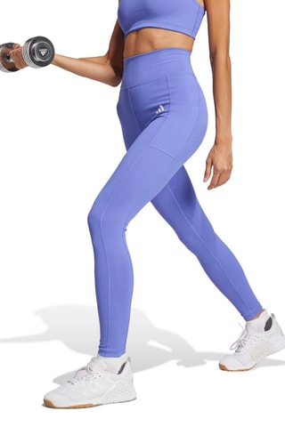 Legging d’entraînement 7/8 taille haute Optime - Bleu cobalt