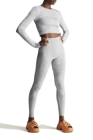 Legging de yoga taille haute Stella McCartney TrueStrength - Gris clair chiné