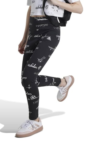 Legging de sport taille haute Brand Love - Noir
