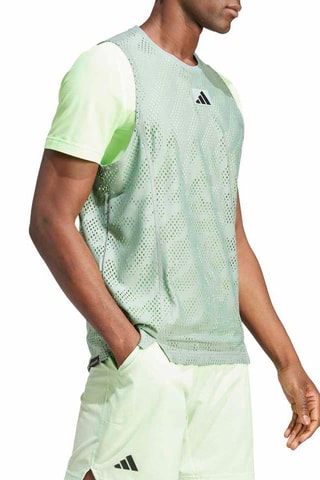 T-shirt de tennis Layering - Vert et Blanc