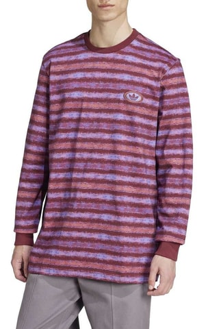 T-shirt Ls Stripe - Bordeaux