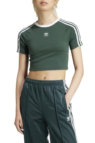 T-shirt cropped - Vert foncé
