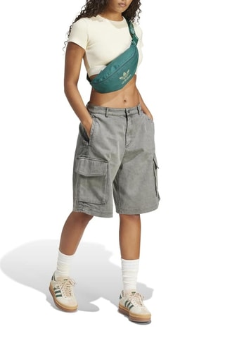 T-shirt cropped Rib SS - Ecru