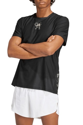 T-shirt de running Tie-ins - Noir