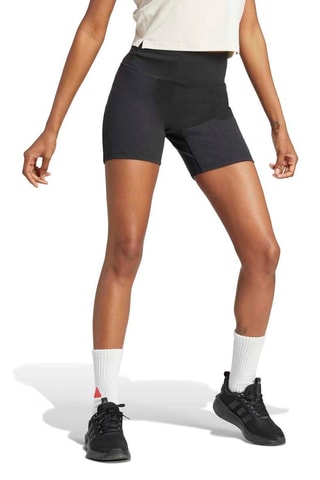 Wielrenbroekje Hoge Taille Lng Rib Biker - Zwart