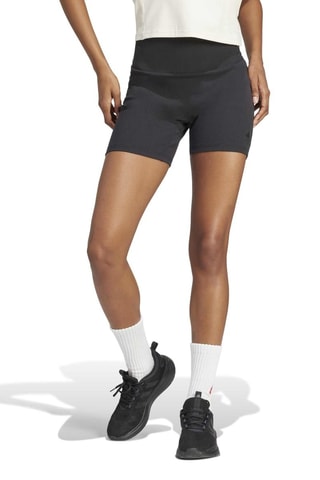 Wielrenbroekje Hoge Taille Lng Rib Biker - Zwart