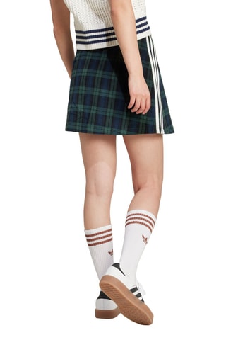 Minijupe en velours - Indigo et vert