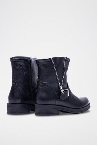 Bottines en cuir - Noir