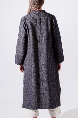 Veste longue - Bleu marine chiné