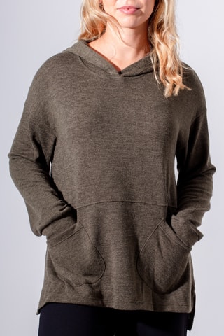 Sweat à capuche - Kaki chiné