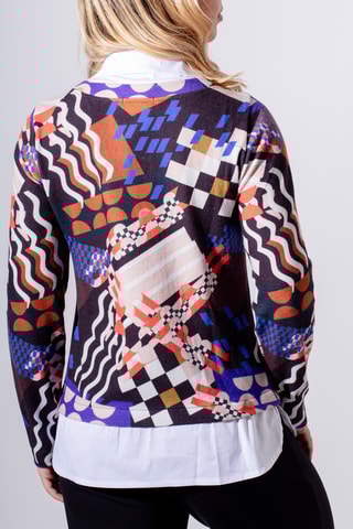 Blouse trompe-l’œil - Noir et blanc