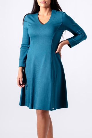 Robe trapèze - Bleu pétrole