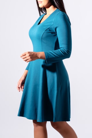 Robe trapèze - Bleu pétrole