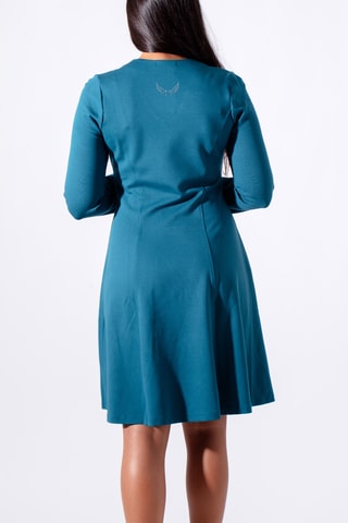 Robe trapèze - Bleu pétrole