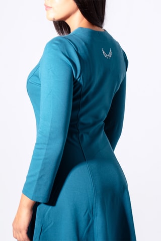 Robe trapèze - Bleu pétrole