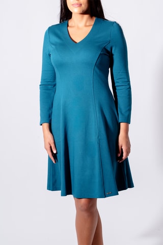 Robe trapèze - Bleu pétrole