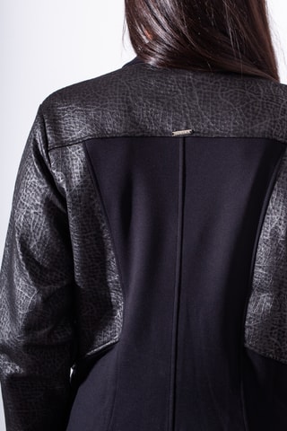 Manteau bi-matière - Bleu marine