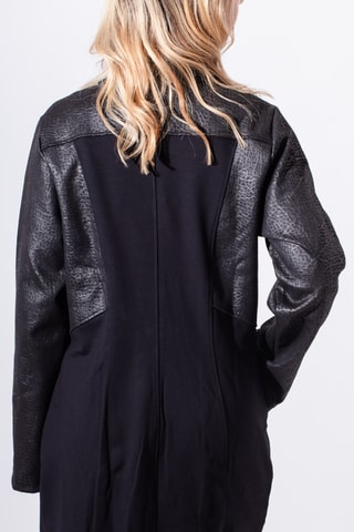 Manteau bi-matière - Noir