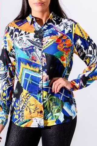 Chemisier - Bleu cobalt