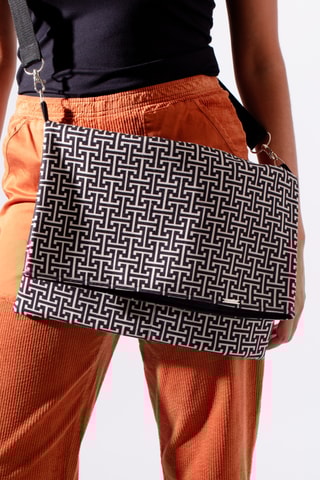 Sac bandoulière pliable - Noir et blanc