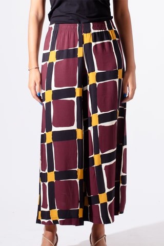 Pantalon - Bordeaux et noir